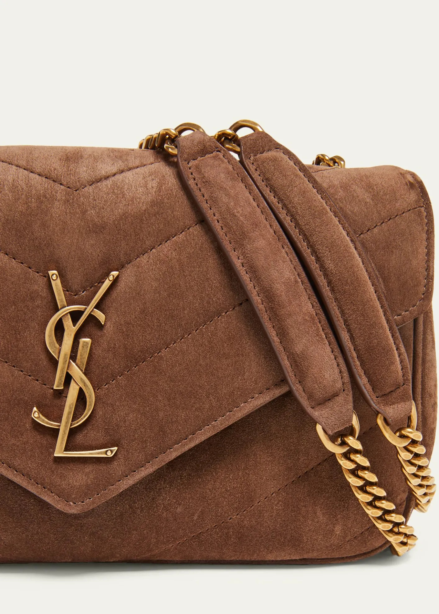 Saint LaurentLoulou Small YSL Shoulder Bag in Matelasse Suede