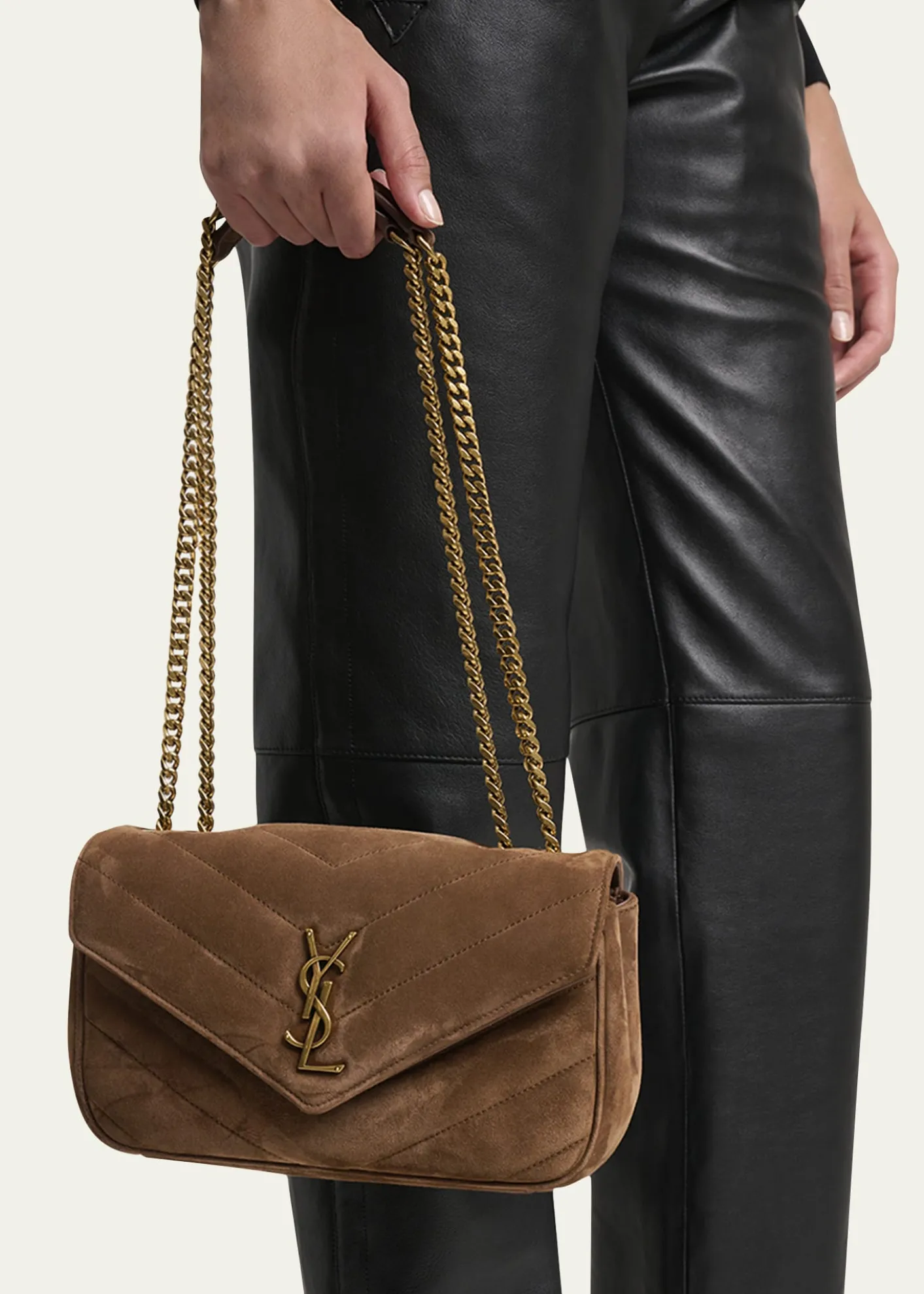 Saint LaurentLoulou Small YSL Shoulder Bag in Matelasse Suede