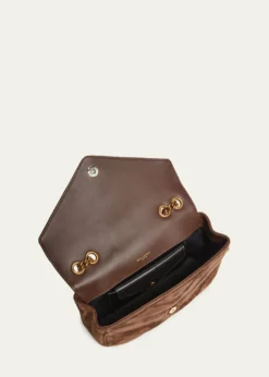 Saint LaurentLoulou Small YSL Shoulder Bag in Matelasse Suede