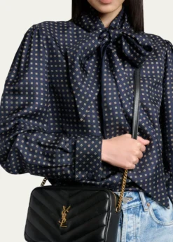 Saint LaurentLouLou YSL Chevron Quilted Crossbody Bag