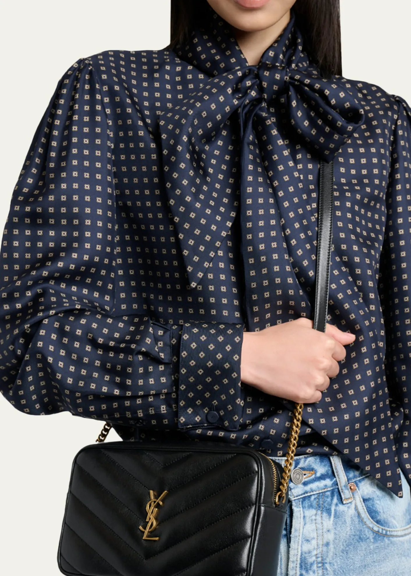 Saint LaurentLouLou YSL Chevron Quilted Crossbody Bag