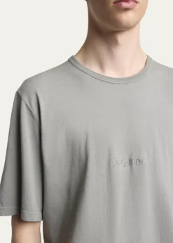 Saint LaurentMen's Basic Logo T-Shirt