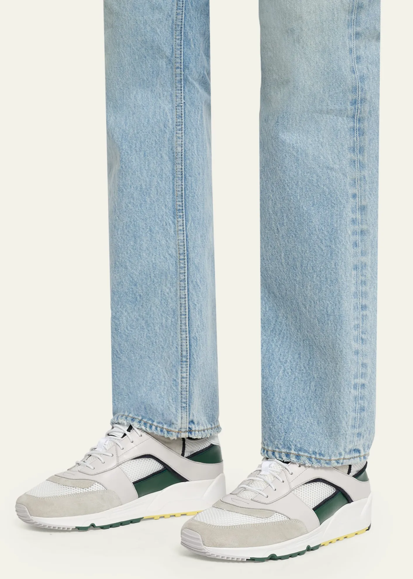 Saint LaurentMen's Bump Low-Top Leather Sneakers