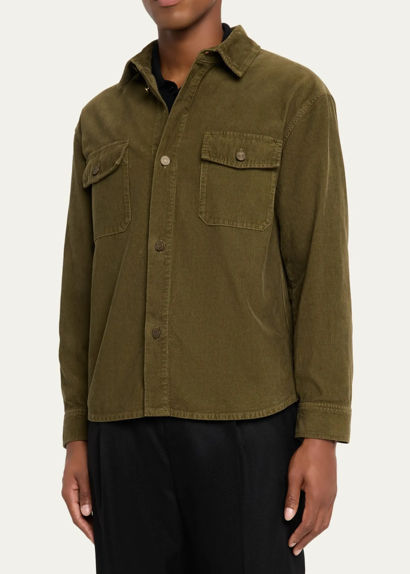 Saint LaurentMen's Classic-Fit Corduroy Overshirt
