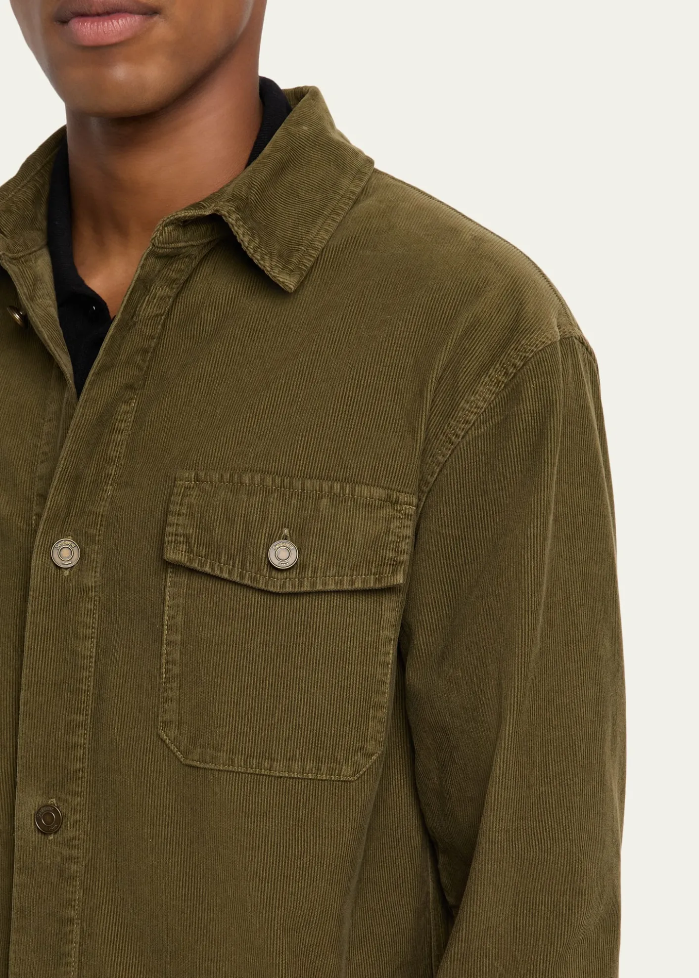Saint LaurentMen's Classic-Fit Corduroy Overshirt