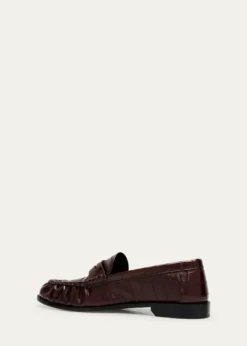 Saint LaurentMen's Eel Leather Cassandre Penny Loafers