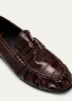 Saint LaurentMen's Eel Leather Cassandre Penny Loafers