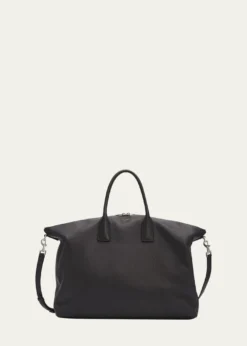Saint LaurentMen's Grained Leather Bowling Tote Bag