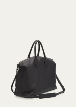 Saint LaurentMen's Grained Leather Bowling Tote Bag