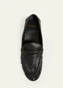Saint LaurentMen's Le Loafer Creased Leather Mules