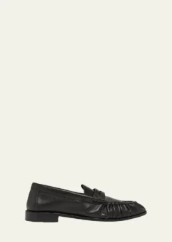 Saint LaurentMen's Le Loafer Creased Leather Mules