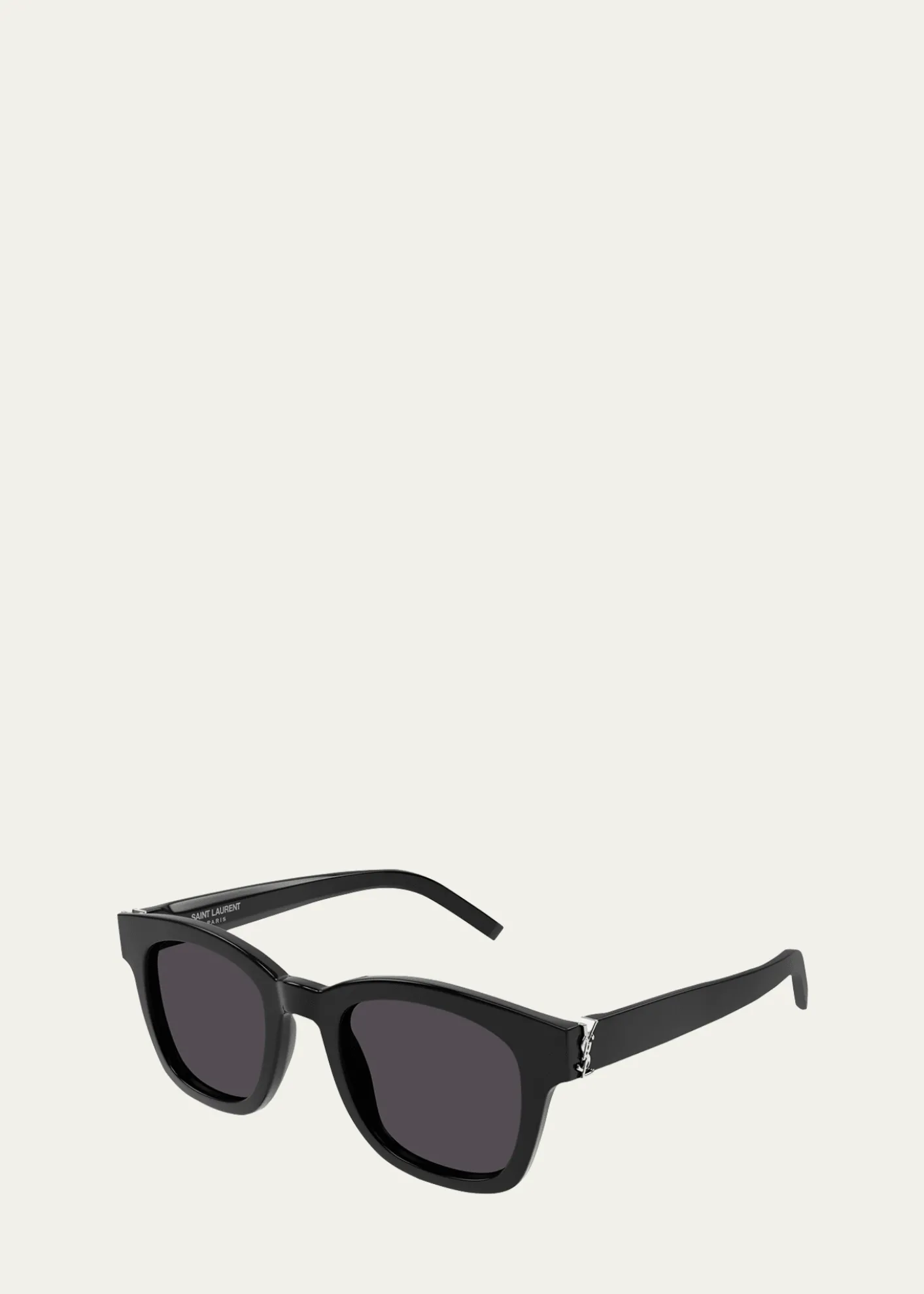 Saint LaurentMen's M124 Nylon and Acetate Rectangle Sunglasses