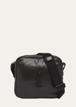 Saint LaurentMen's Niki YSL Cube Camera Bag in Leather