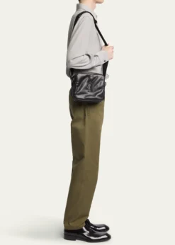 Saint LaurentMen's Niki YSL Cube Camera Bag in Leather