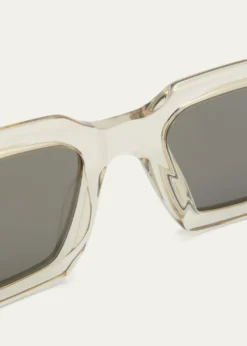 Saint LaurentMen's Rectangle Acetate Sunglasses with Logo