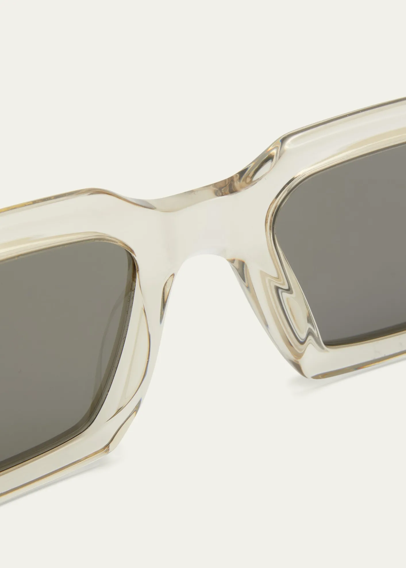 Saint LaurentMen's Rectangle Acetate Sunglasses with Logo
