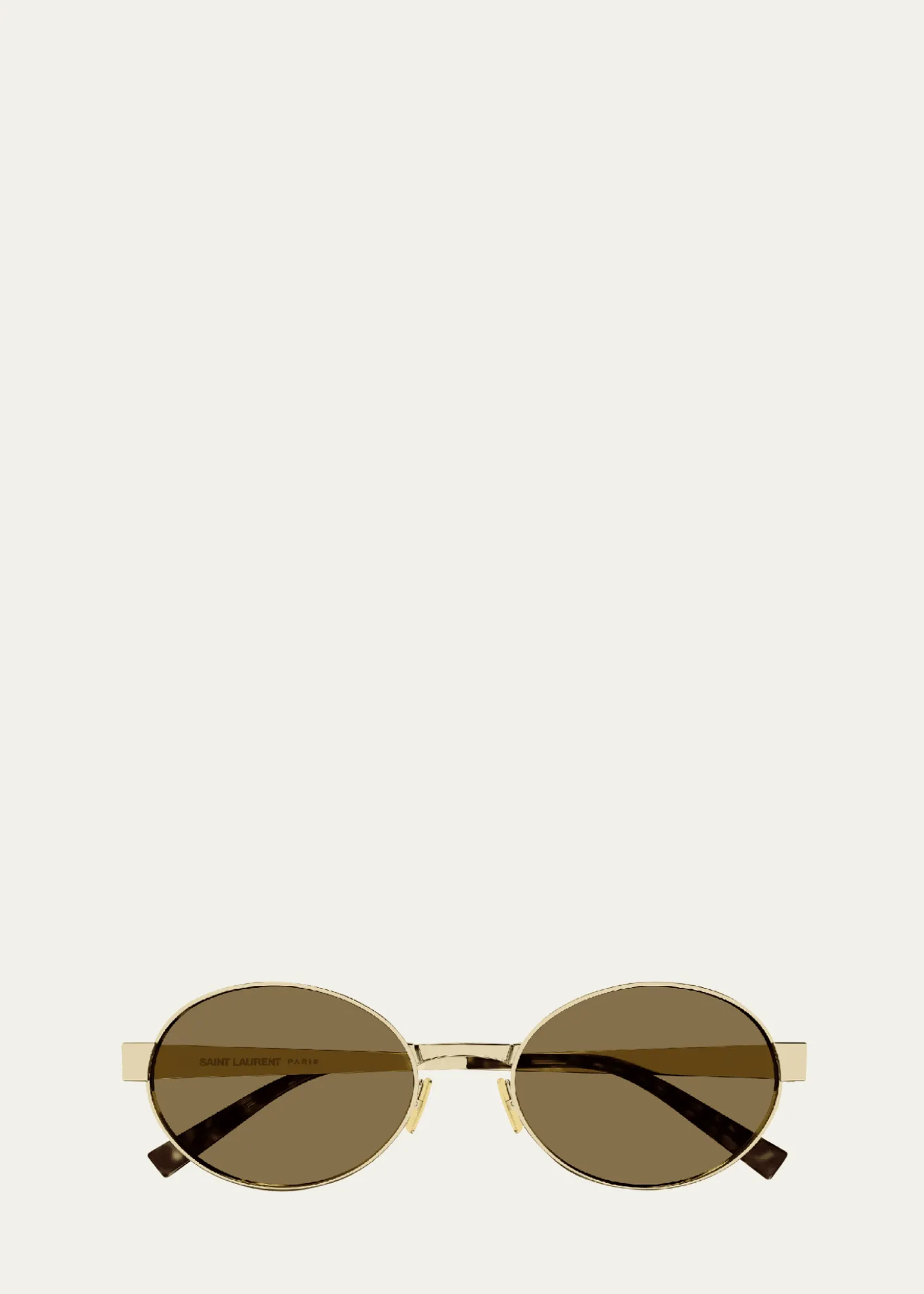 Saint LaurentMen's Round Nylon and Metal Sunglasses