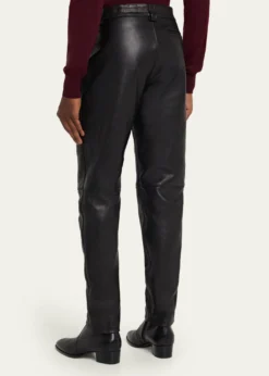 Saint LaurentMen's Slim Textured Leather Pants