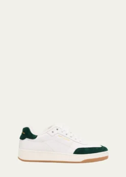 Saint LaurentMen's SL61 Leather and Suede Low-Top Sneakers
