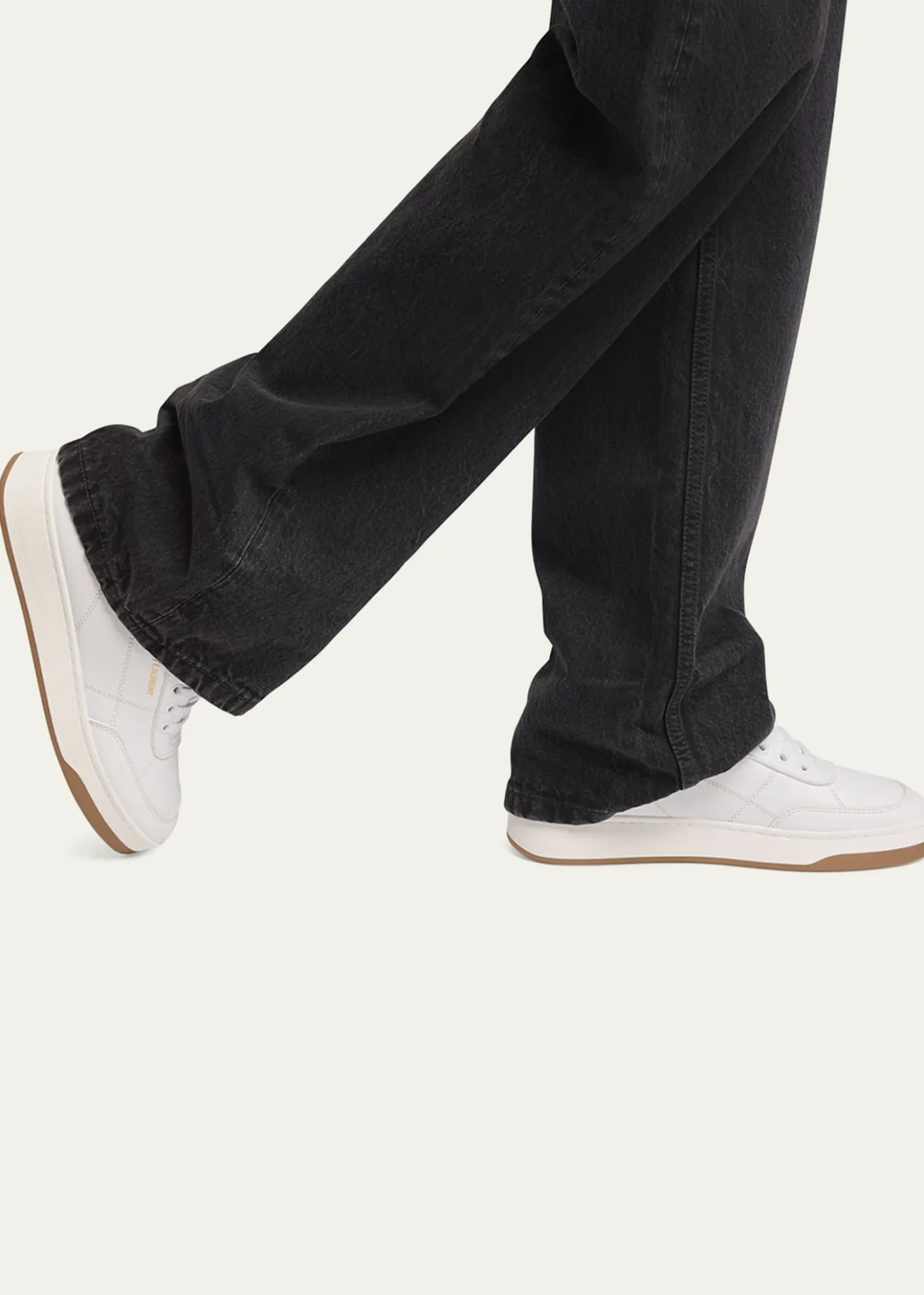 Saint LaurentMen's SL61 Leather Low-Top Sneakers