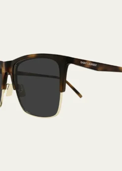 Saint LaurentMen's SL 768M Acetate Rectangle Sunglasses