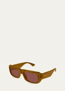 Saint LaurentMen's SL 869 Rectangle Acetate and Bio-Nylon Sunglasses