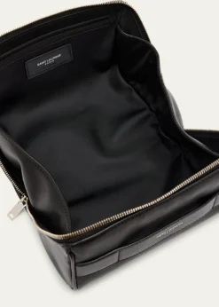 Saint LaurentMen's Small Cube Trousse Leather Toiletry Case