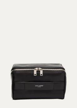 Saint LaurentMen's Small Cube Trousse Leather Toiletry Case