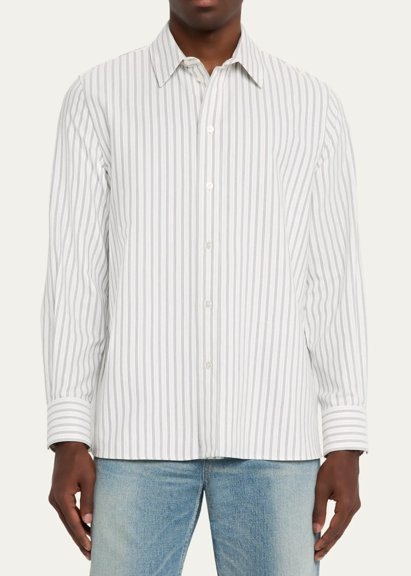Saint LaurentMen's Striped Sport Shirt