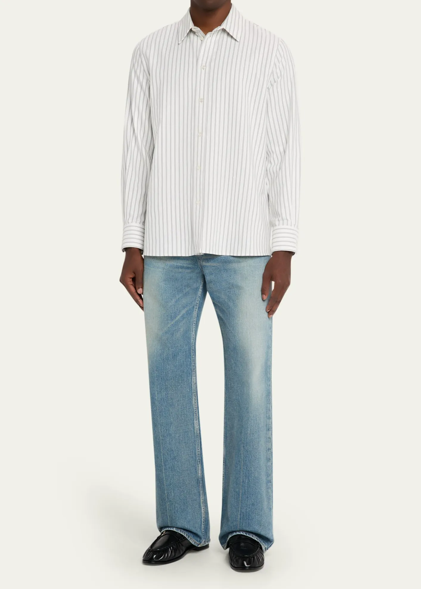 Saint LaurentMen's Striped Sport Shirt