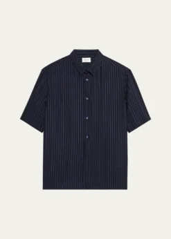 Saint LaurentMen's Tonal Stripe Button-Down Shirt