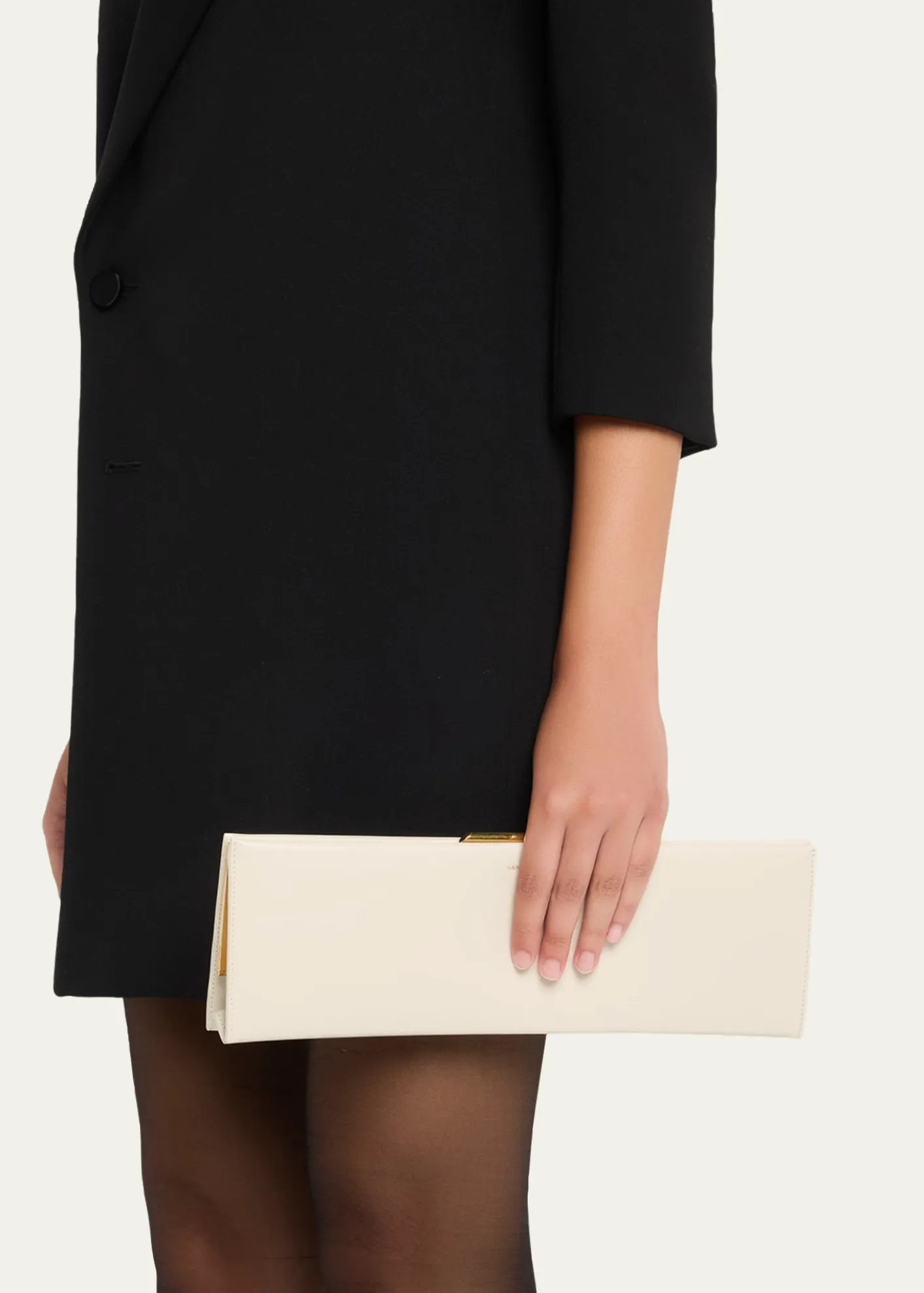 Saint LaurentMidnight Large Pochette Clutch Bag in Leather