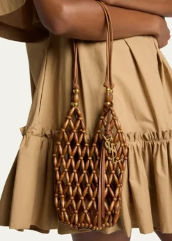 Saint LaurentMini Bucket Bag in Wood