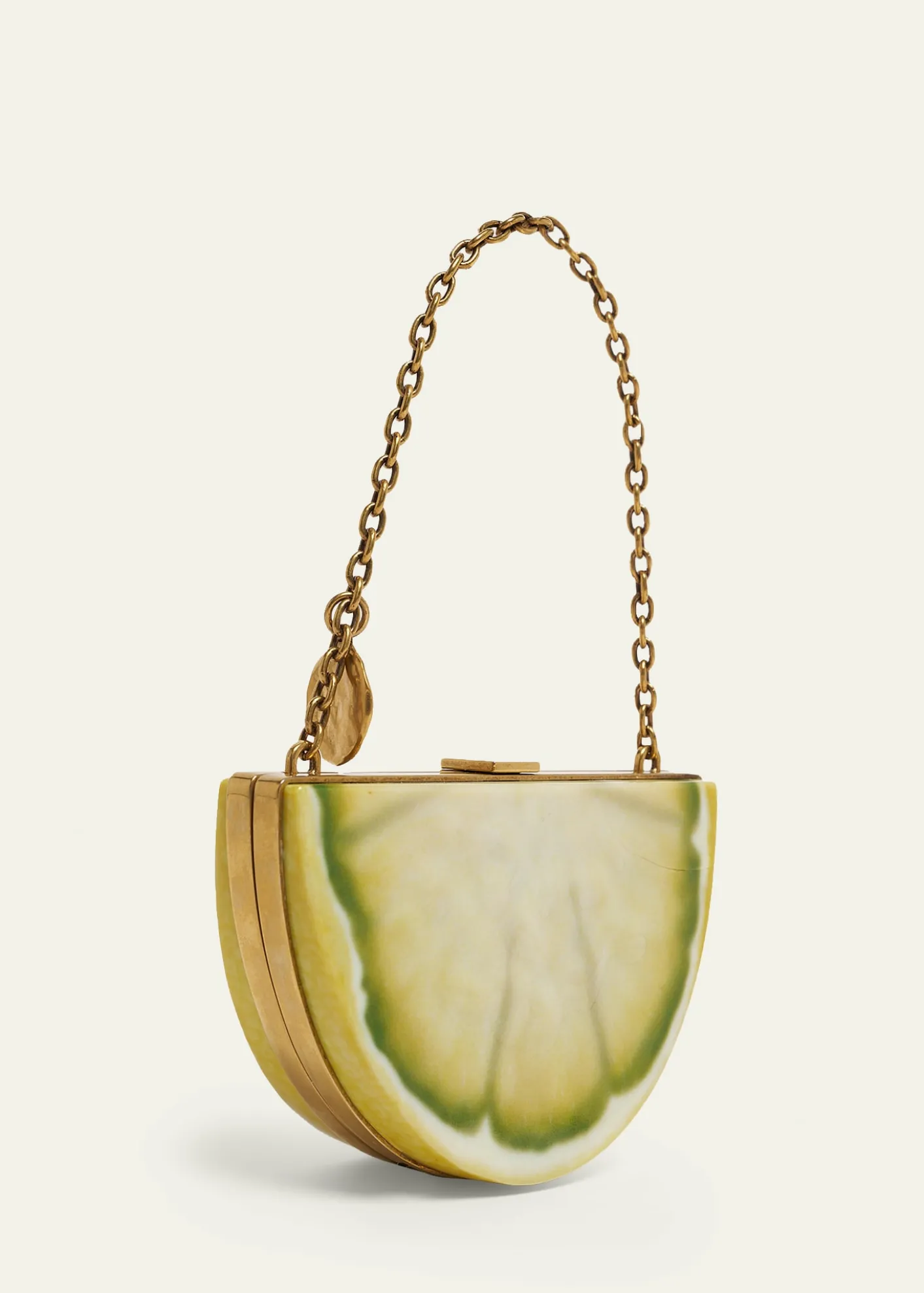 Saint LaurentMini Lemon Wedge Resin Clutch Bag