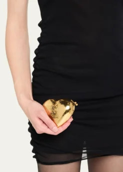 Saint LaurentMini YSL Minaudiere in Brass