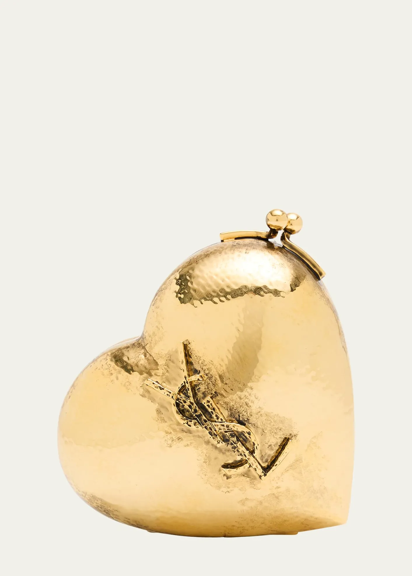 Saint LaurentMini YSL Minaudiere in Brass