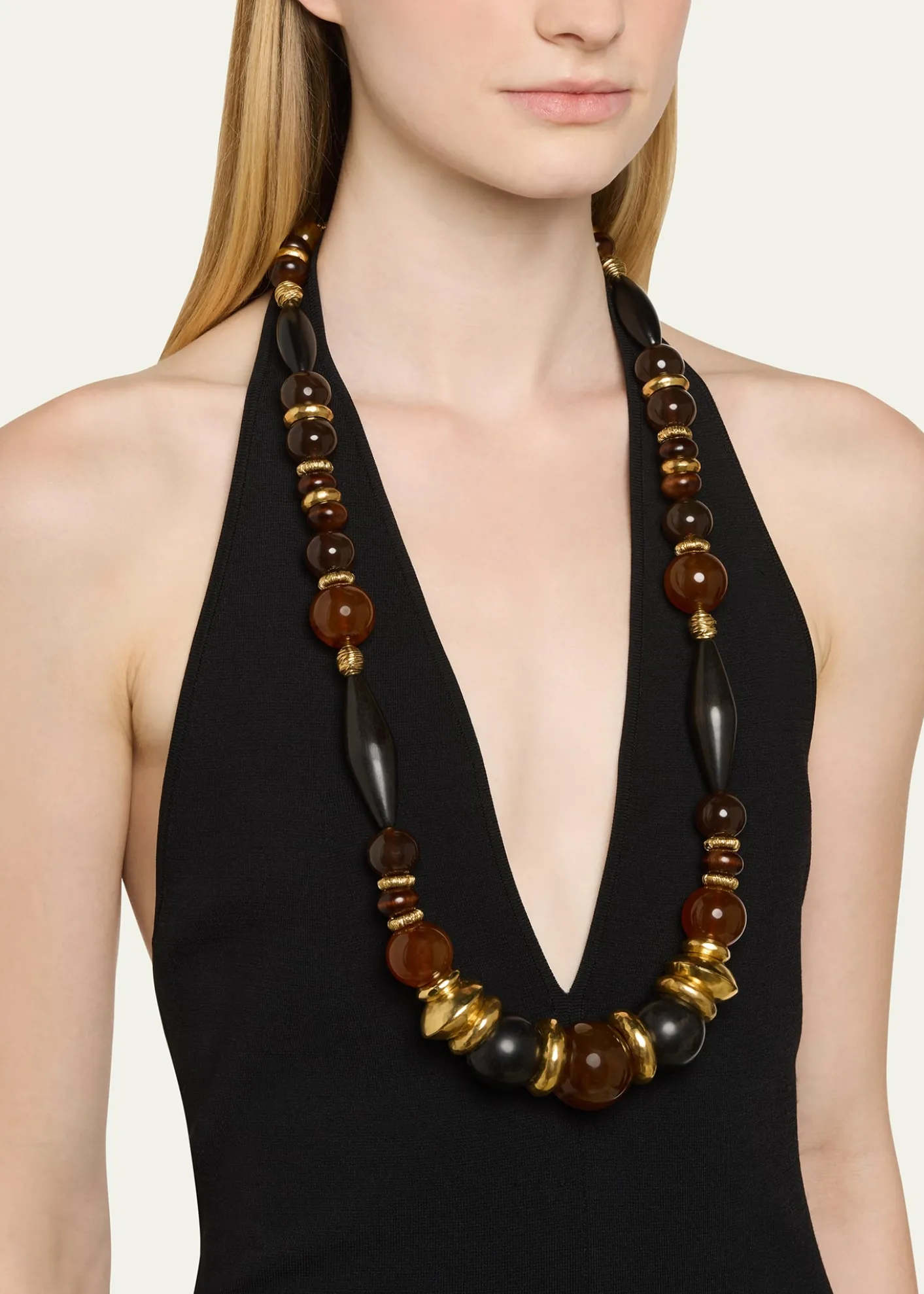 Saint LaurentMixed Bead Necklace