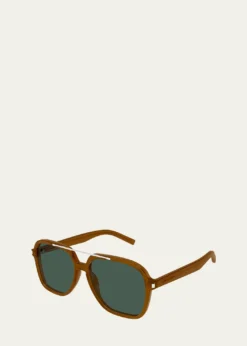 Saint Laurent58mm Acetate Aviator Sunglasses