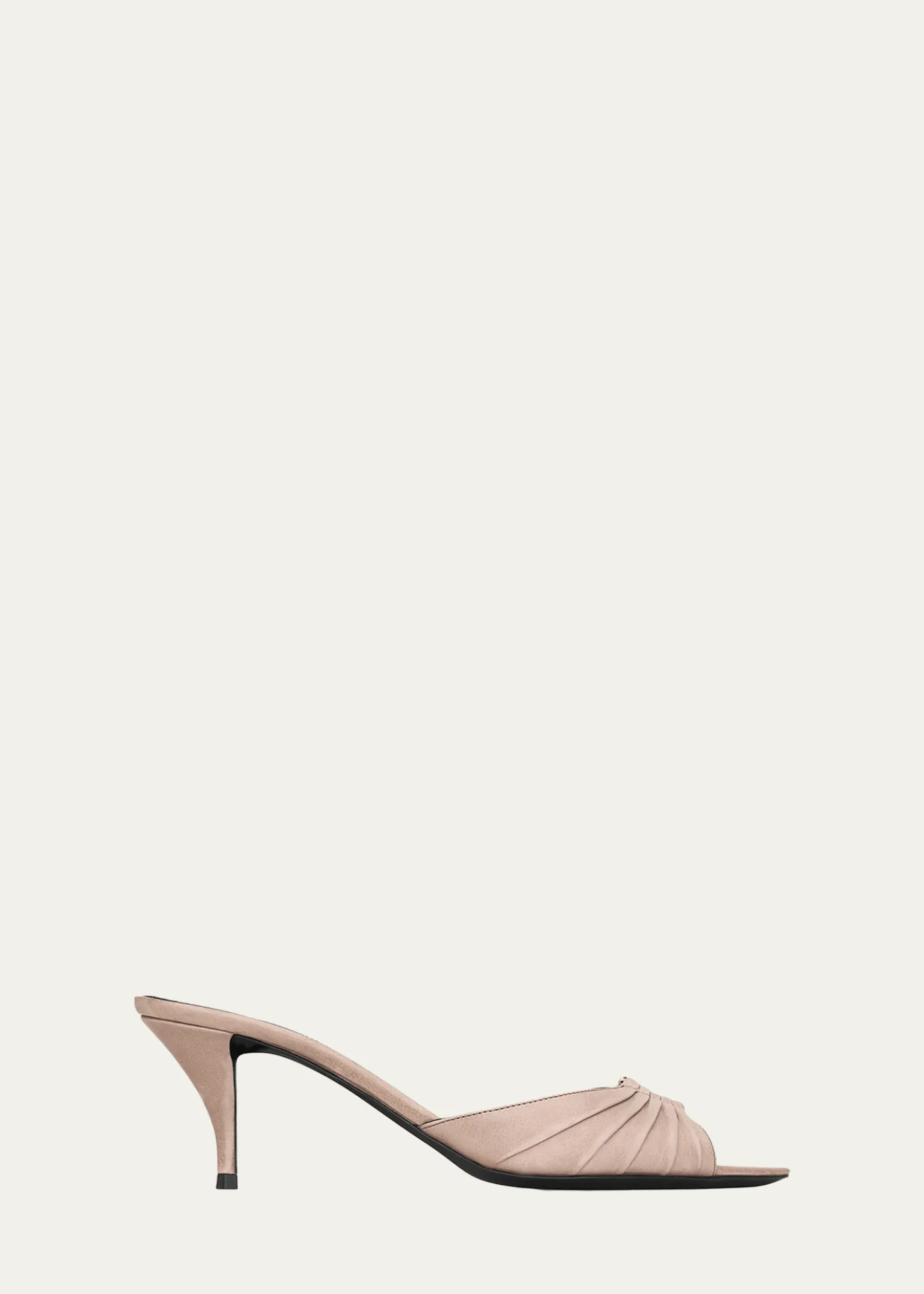 Saint Laurent75mm Corvara YSL Leather Mule Pumps