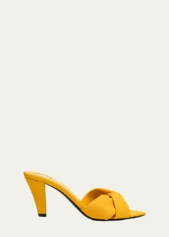 Saint Laurent75mm Franciane Satin Mule Sandals