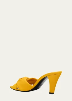 Saint Laurent75mm Franciane Satin Mule Sandals