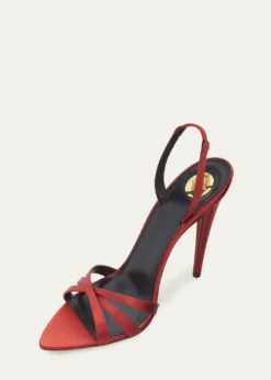 Saint Laurent110mm Kate Satin Sandals