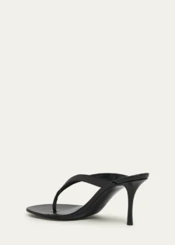 Saint Laurent75mm Sue Leather Thong Mules