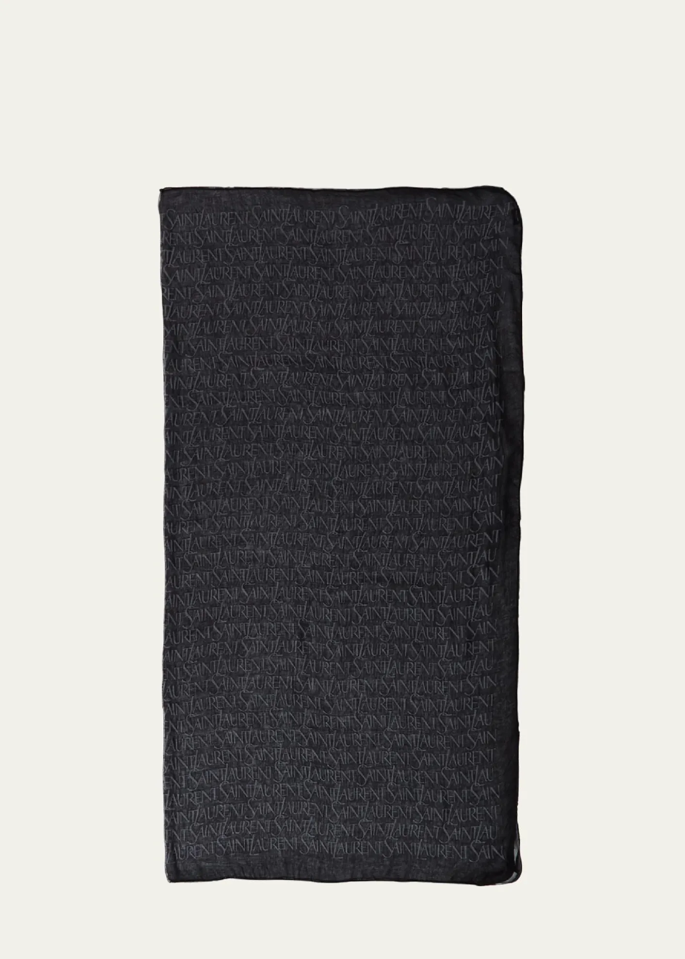 Saint LaurentMonogram Sheer Scarf