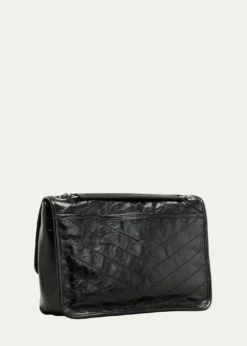Saint LaurentNiki Medium Flap YSL Shoulder Bag in Crinkled Leather
