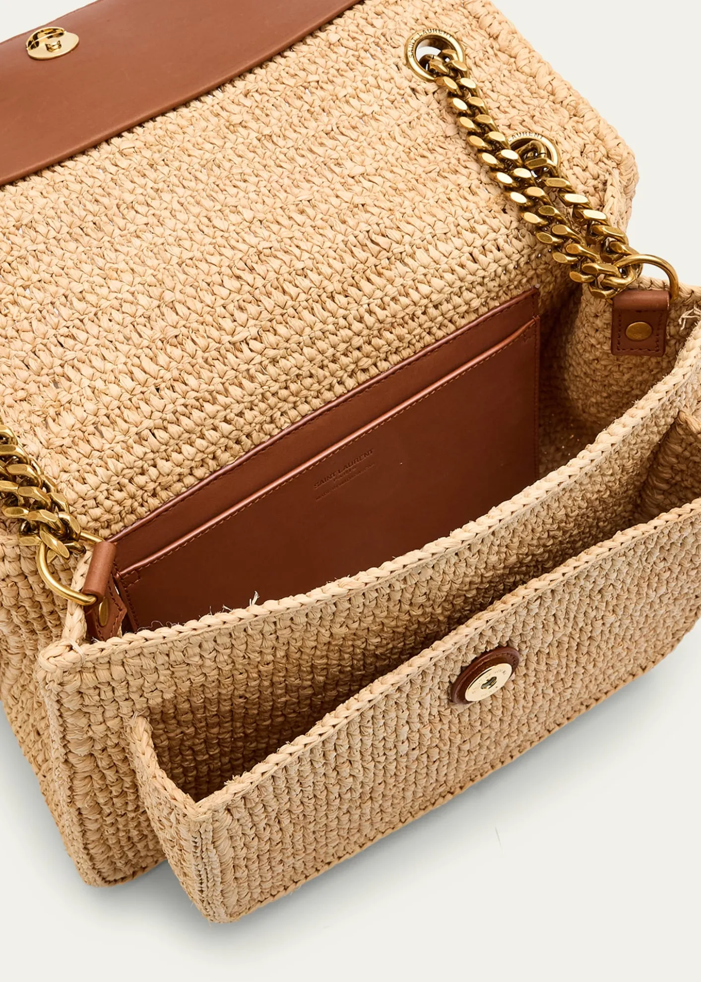 Saint LaurentNiki Medium YSL Shoulder Bag in Raffia