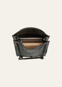Saint LaurentNiki Medium YSL Shopper Tote Bag in Crinkled Leather