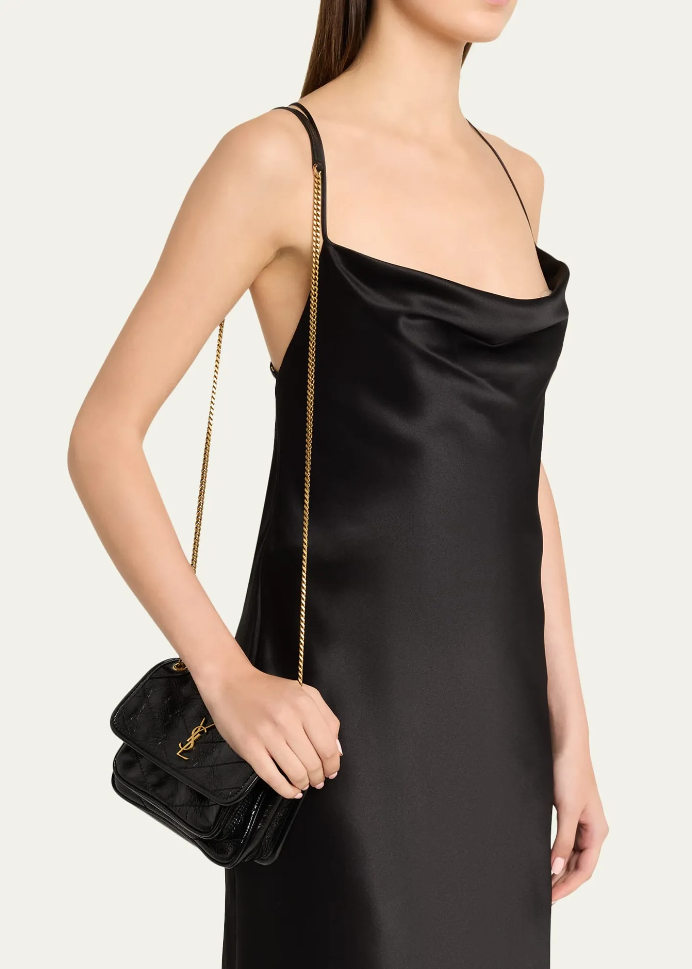Saint LaurentNiki Mini Vintage Leather Shoulder Bag