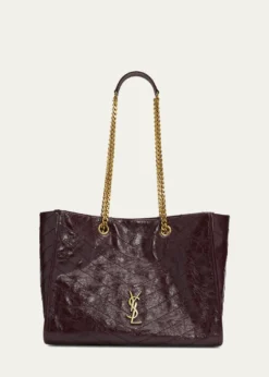 Saint LaurentNiki YSL Chevron Quilted Shopping Tote Bag