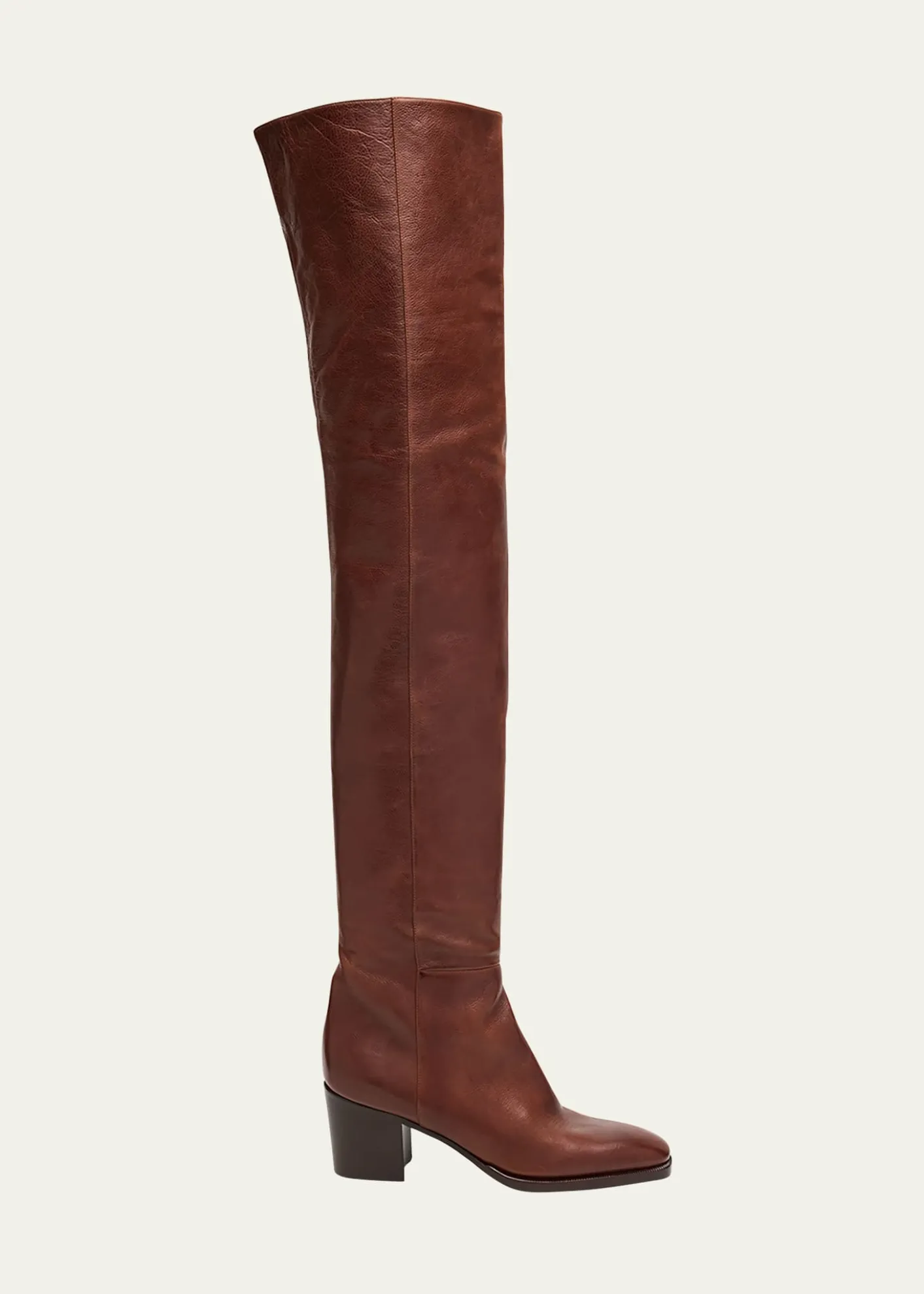 Saint LaurentOdeon Leather Over-The-Knee Boots